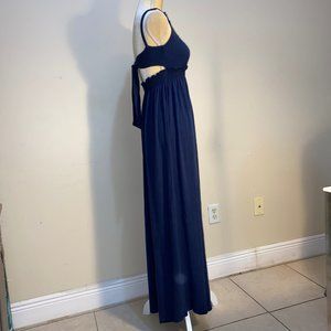 ELLA MOSS  FEMININE MAXI DRESS BLUE HEARTS SIZE S